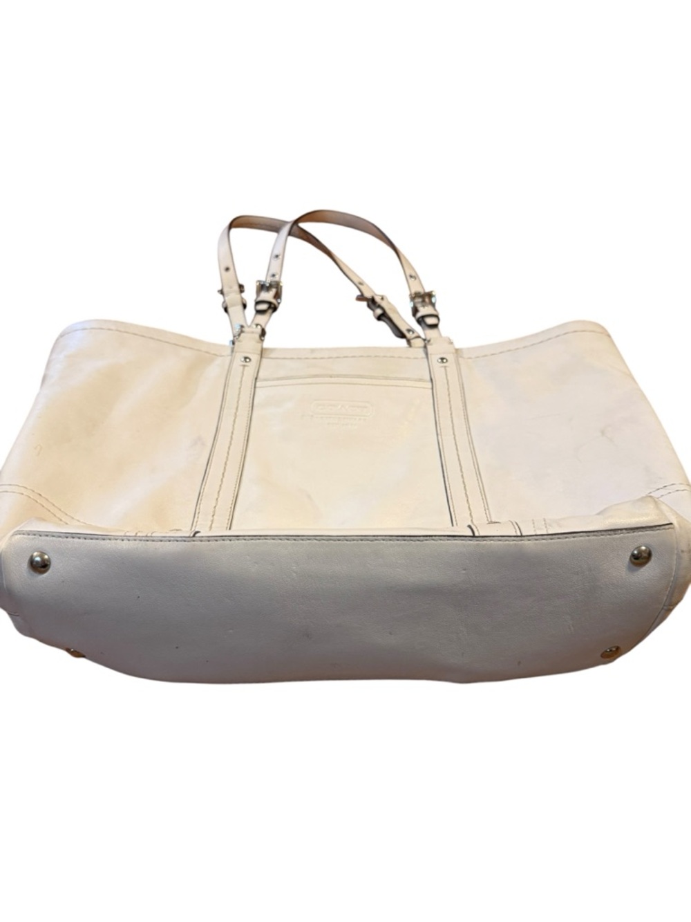 Coach Leather Tote Bag in Cream/white - Picture 2 of 11